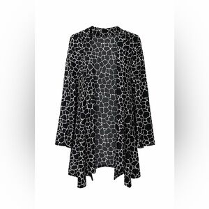 Jessica London Black and White Maxi Kimono